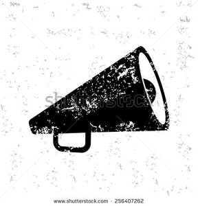 stock-vector-megaphone-design-on-old-paper-grunge-vector-256407262